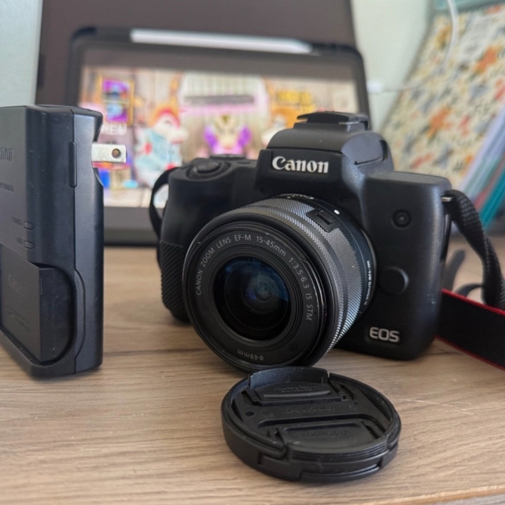 Canon Black Digital Camera with Lens